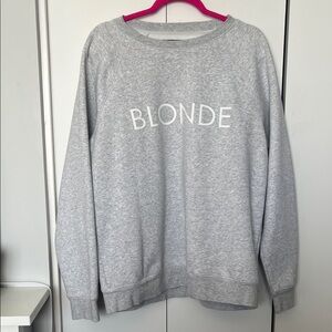 Brunette The Label White and Black Logo Crewneck